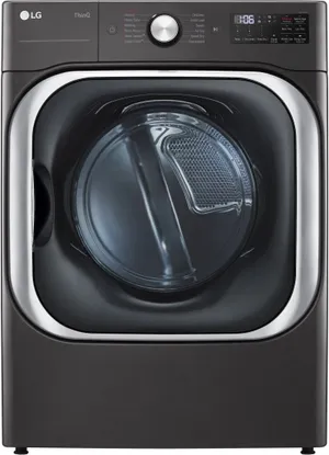 Front view of the LG DLGX8901B dryer